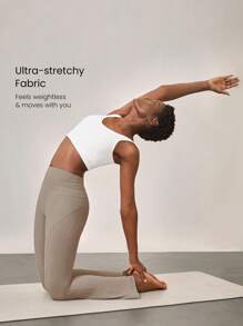 GLOWMODE 31" FeatherFit™ Ultra-High-Waisted Curved Seam Flared Leggings Pants Low Impact Yoga Daily