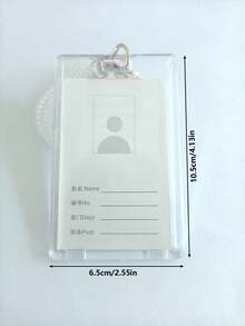 SHEIN 1pc/5pcs Clear Card Cover Back To School - Multicolor - View 2