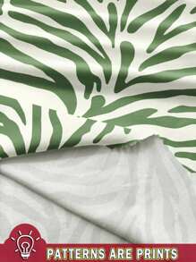 SHEIN VCAY Camiseta y top de tirantes con estampado de rayas de cebra, talla grande, adecuado para el verano