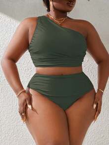 Slaydiva 秋季大码纯色沙滩露背比基尼上衣