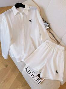 Airaco Vintage Casual Loose 2 Pieces Set, Fashion & Versatile Fall Cloth For Women