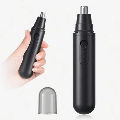 Teckwe 1pc Electric Nose Hair Trimmer, Nose Hair Clippers, Nose Hair Removal Tool,Professional Facial Hair Trimmer With Waterproof Dual Edge Blades, Suitable For Travel, Home, Valentine's Day Gift