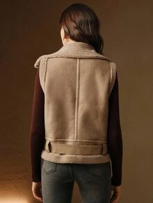 Anewsta Women's Fashionable Thermal Lined Vest Jacket, Autumn/Winter