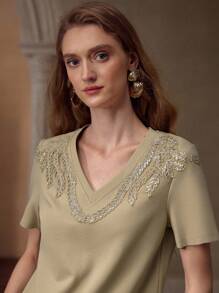 MOTF PREMIUM 刺绣修身T恤