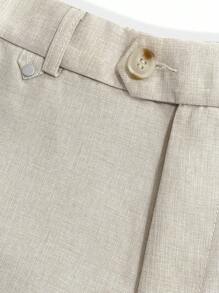 Calvornis 男士商务休闲纯色锥形正装裤，整体采用经典黑色，散发着稳重端庄的商务气息。适合日常通勤、商务、聚会和宴会。这款裤子是男士衣橱中不可或缺的百搭单品，也是送给男朋友或老公的绝佳礼物。 - 杏色 - 查看 6