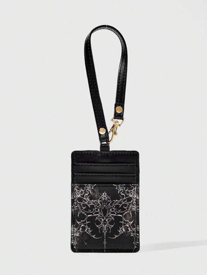 Goth Black Fashionable Portable Card Holder Wallet