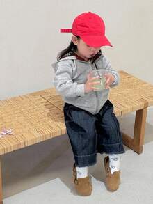 DAZY Baby Girl Colorblock Sweatshirt Casual Long Sleeve Sweatshirt, Spring/Autumn Toddler Girls Clothes - Grey - View 7