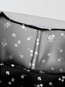 EMERY ROSE Plus Size Black Ruffle Hem Blouse With Elegant Half Bishop Sleeves Cute Blouses For Women,Back To School Chic Blouses For Women,Spring/Summer/Vacation - Black - View 5