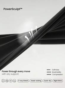 GLOWMODE 31" Powersculpt™-Air Training Day Quick-Dry Stretchy Flattering Seam Leggings High-Impact Running Jogging Gym Workout Fall Winter