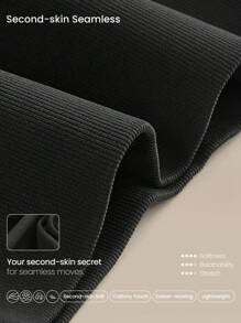 GLOWMODE Seamless Fitted Long Sleeve Crop Tee With Lace-Up Back Light Support Low Impact Yoga Daily Gym