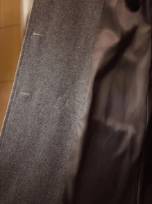 MOTF PREMIUM DOUBLE BREASTED BELTED OVERCOAT - Grey - View 9