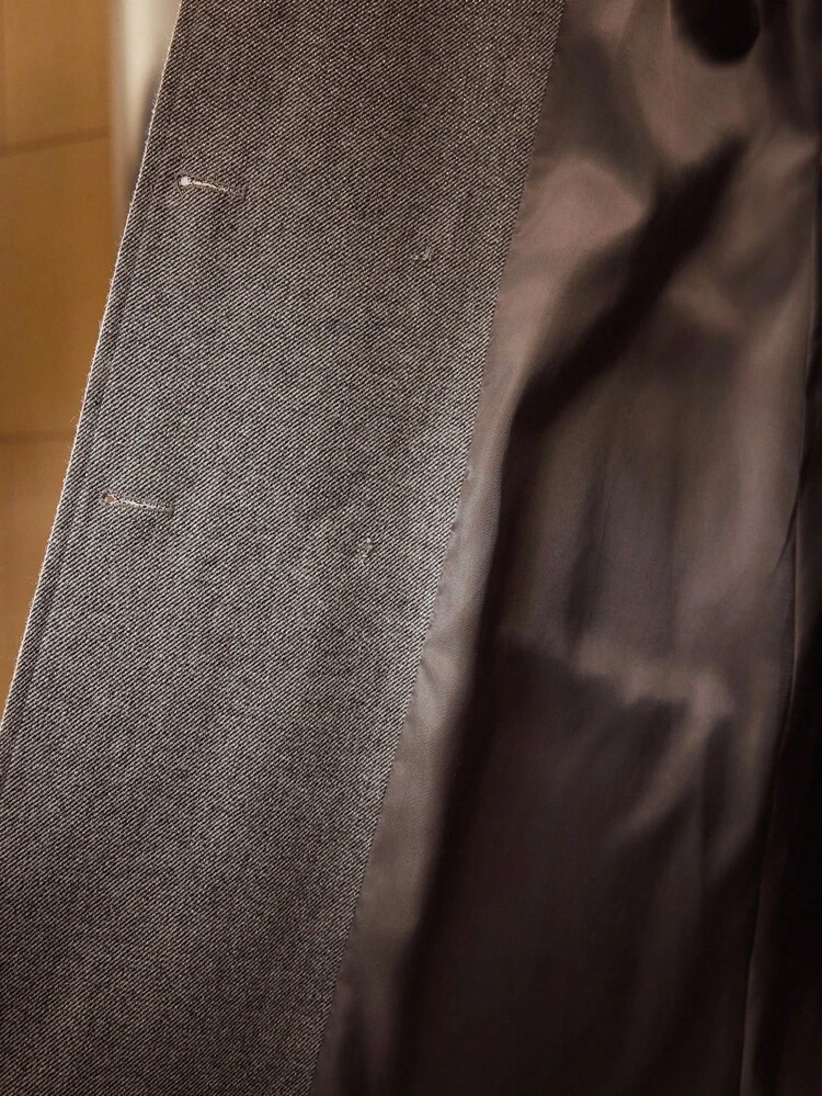 DOUBLE BREASTED BELTED OVERCOAT