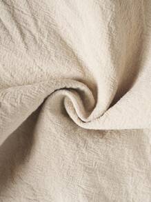 Manfinity RSRT 男士长款纯色卡其色梭织面料裤子，宽松版型，实用口袋，男士休闲裤，宽松直筒裤，抽绳裤，米色亚麻裤，男士亚麻裤，秋季