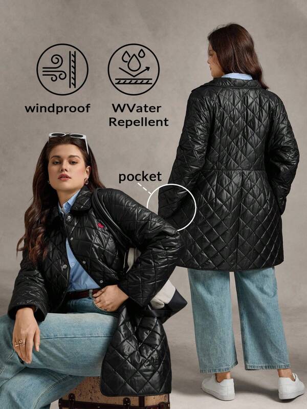 Zelara Plus Size Women Knight Embroidery Casual Versatile Single-Breasted Jacket, Winter Plus Size Quilted Jacket Coats For Women Plus Size Plus Size Outerwear Office Outfits For Women Work Clothes Women Back To School Clothes Vintage Going Out Outfits Office Streetwear Women Kawaii Back To School Fall Women Clothes Winter Outfit For Women Womens Coats Plus Size Jackets Back To School Western Wear Women Streetwear Vintage Womens Jackets Outerwear Women Winter Coats Trench Winter Clothes For Women Busin