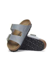 Birkenstock 女士 Arizona LEOI 玄武岩灰色可调节扣环设计休闲凉鞋 - 玄武岩灰 - 查看 4