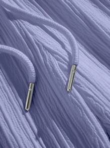 Manfinity VCAY Men's Casual Drawstring Waist Straight Leg Shorts - Purple - View 3