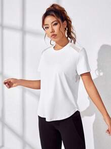 SHEIN With My Calm Débardeur de sport à imprimé géométrique, Débardeur de gym Top de workout