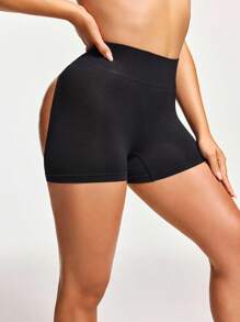 Snug Zone Shorts de fajas con abertura - Negro - Ver 5