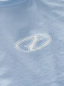 AXEPEAK Daily Sports Casual Style Men's Loose Tops With Stitching And Printing Short-Sleeved Round Neck T-Shirt