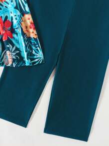 Swim Mulvari 女士热带印花布基尼，适合海滩度假 - 墨綠色 - 查看 6