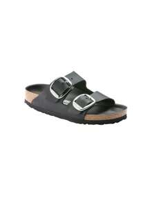 Birkenstock Arizona 女款大扣 LEOI 黑色 HEX 可调节扣休闲凉鞋 - 黑色 - 查看 2