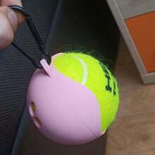 1pc Dog Toy Ball Holder - Leash Attachment, Hands-Free, Pet Toys, Silicone, Lightweight, For All Breeds And Sizes, Fits Standard Tennis Balls