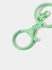 THE POWERPUFF GIRLS X SHEIN 1pc Cute Buttercup Silicone Beaded Detachable Green Keychain, Bag Charm, Key Chain Holder, Gift For Friends - Green - View 4