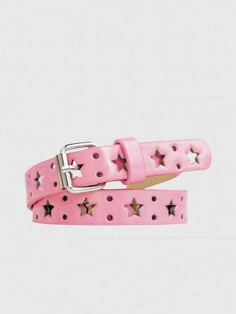 Grunge Punk حزام خصر نحيف وخالي بشكل نجمة زهري على شكل الدوبامين، إكسسوار عصري وشامل للاستخدام اليومي والسفر والعطلات والمناسبات الاجتماعية وجلسات التصوير