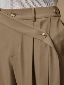 AKNOTIC Quần ống rộng lưng thun co giãn thoải mái cho nam, quần kaki màu trơn thích hợp cho mùa hè, kỳ nghỉ, phối đồ hàng ngày, tiệc tùng, cặp đôi, quà tặng cho nam giới, mùa thu - Cà phê nâu - Xem 7