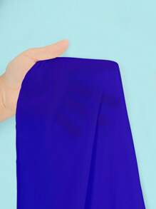Swim Vcay 3pcs/Set Casual Solid Color Halter Tie Bikini Top, Triangle Bottoms And Mini Skirt For Summer Beach Vacation - Royal Blue - View 7