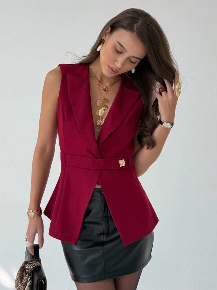 Women Two-Piece Outfits - Bordeaux - Xem 5