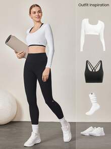 GLOWMODE 女士运动紧身裤 - 黑色 - 查看 7