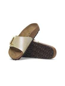 Birkenstock Catalina CB BF 优雅珍珠白女士可调节扣环设计休闲拖鞋 - 優雅珍珠白 - 查看 4