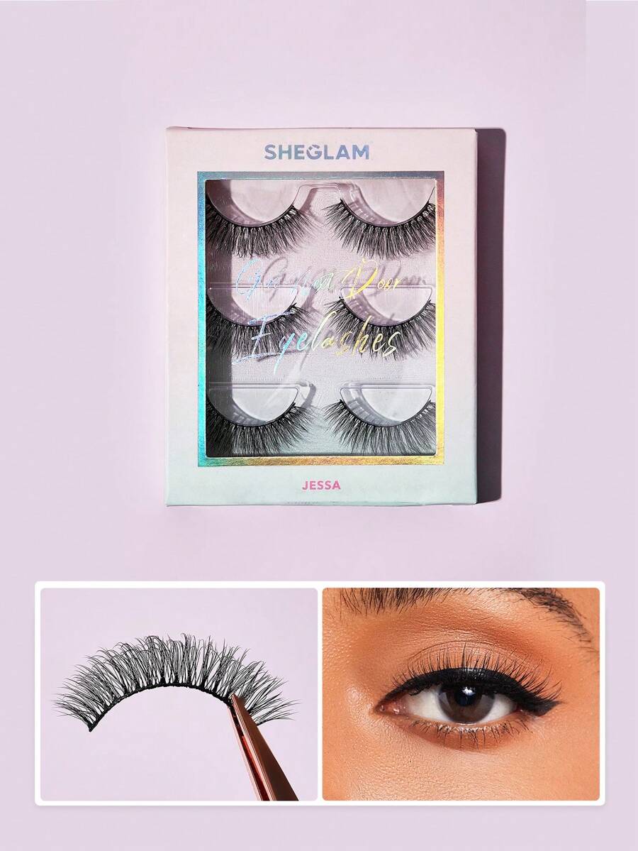 SHEGLAM LôNg Mi Giả Tự NhiêN Girl Next Door-Jessa 3 CặP LôNg MềM MạI, Nhẹ NhàNg, ThoảI MáI, Thon DàI, DàY HơN, LôNg Mi Giả Tự LàM, LôNg Mi Giả Tự NhiêN ThươNg HiệU LàM đẹP Trang đIểM Mỹ PhẩM Cho Phụ Nữ Và Cô GáI HoàN HảO Cho MùA Hè MùA XuâN Lý TưởNg Cho Y2K ThờI Trang Sang TrọNg Phù HợP Cho Sinh NhậT NgàY CủA Mẹ Quà TặNg TiệC SẵN SàNg MàU SắC TốT NhấT
