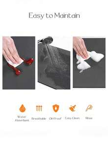 SHEIN 1/2 piezas Alfombrilla para café - Oculta manchas con respaldo de goma absorbente, secado rápido para encimera de cocina, barra de café, accesorios, escurridor de platos para cafetera, cafetera, cafetera express - Multicolor - Ver 5