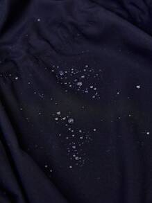 SHEIN VCAY 大码女式休闲户外露营夹克，带口袋和兜帽，运动装 - 黑色 - 查看 9