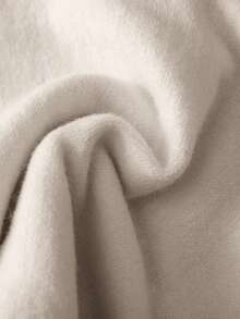 LMoss Kids 小女孩圆领长袖拼布荷叶边纹理针织毛衣裙，适合秋冬季休闲日常穿着，保暖性好 - 杏色 - 查看 8