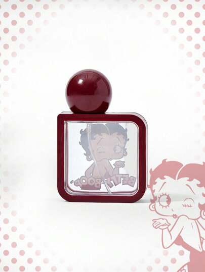Betty Boop | ROMWE 1 pieza Botella de spray de perfume rojo de 40ml con personaje de dibujos animados, set de viaje portátil y refrescante