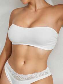 Ocili Solid Strapless Bralette Lingerie - White - View 4