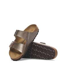 Birkenstock Arizona BF 优雅灰褐色可调节扣环设计休闲女式凉鞋 - 優雅灰褐色 - 查看 4