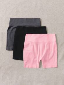 Gameset SHEIN Sport 女式纯色高腰休闲健身运动短裤 - 彩色 - 查看 4