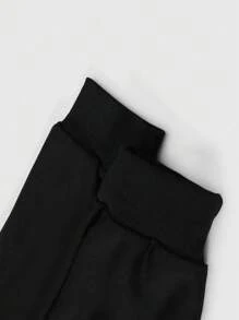 ROMWE MEN Street Life Men's Casual Figure & Letter Print Hoodie Sweatshirt, Autumn/Winter - Black - View 4