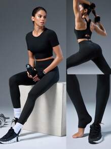GLOWMODE 31" Powersculpt™-Air Training Day Quick-Dry Stretchy Flattering Seam Leggings High-Impact Running Jogging Gym Workout Fall Winter