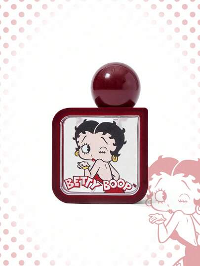 Betty Boop | ROMWE 1 pieza Botella de spray de perfume rojo de 40ml con personaje de dibujos animados, set de viaje portátil y refrescante