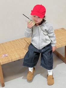 DAZY Baby Girl Colorblock Sweatshirt Casual Long Sleeve Sweatshirt, Spring/Autumn Toddler Girls Clothes - Grey - View 6