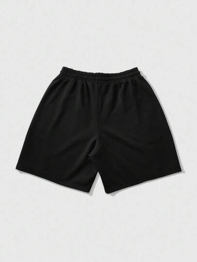 Street Life Pantalones cortos brillantes con estampado estilo calle para hombre