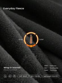 GLOWMODE هودي كاجوال يومي مريح من الفليس خفيف الوزن مع جيوب كارجو واسعة وسحاب