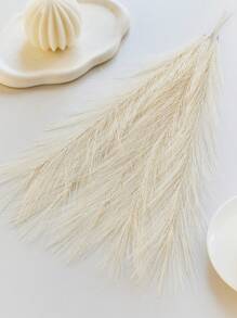5pcs/15pcs/30pcs Faux Pampas Grass 16.5" Beige Artificial Pampas Grass Feathers Decor Fluffy Fake Bulrush Reeds Branches Vase Fillers Boho Farmhouse Wedding Decorations, Valentine's Day, Gift Gifts Birthday Graduation,Fall Decor,Autumn - Beige - View 7