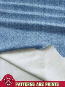 SHEIN LUNE 2件套女士夏季休闲心形印花纹理半身裙和上衣套装