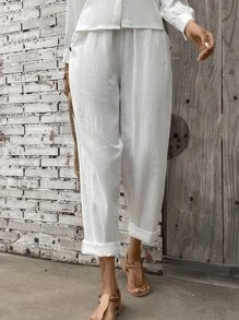 Breezaya 女性彈性腰寬褲